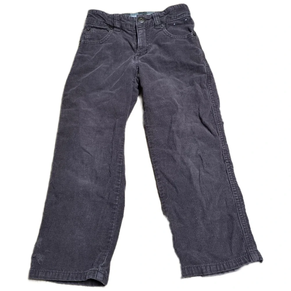 Gymboree Slim Fit Corduroy Pants Boy's Size 5 Brown Adjustable‎ Waist